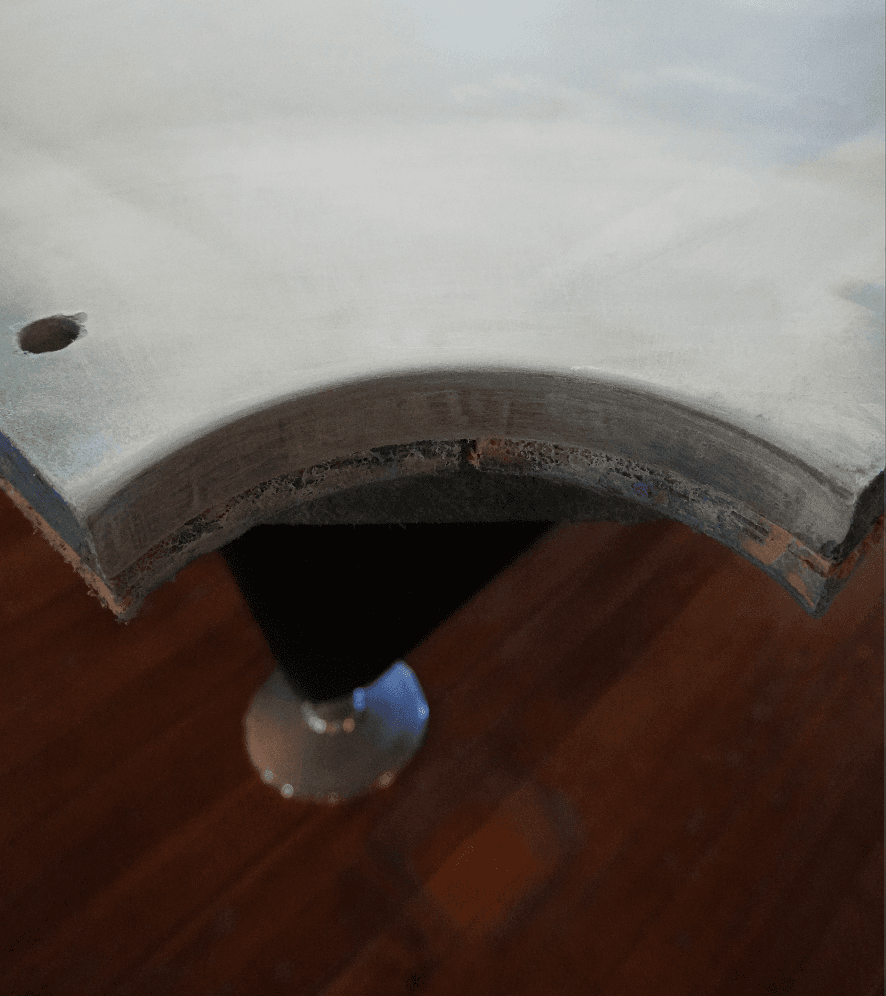Pool table slate with clean, smooth, evenly packed seams done by Master Billiards