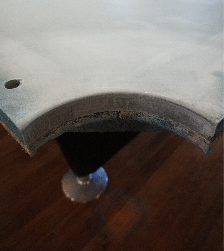 Pool table slate with clean, smooth, evenly packed seams done by Master Billiards