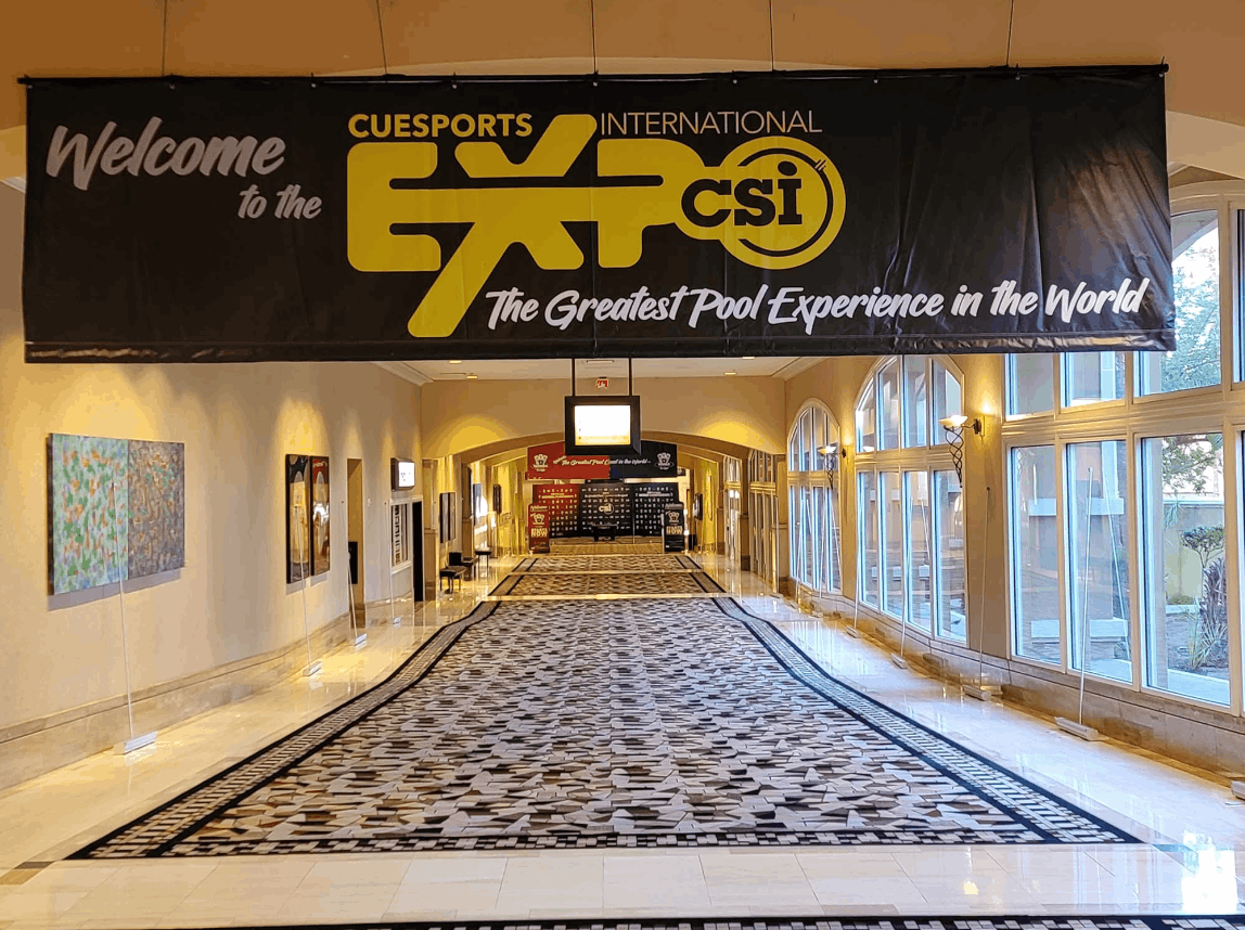 CueSports International Expo welcome entrance