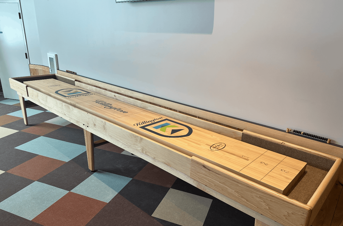 Killington branded shuffleboard table